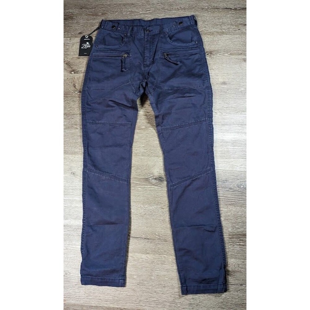 Rare PRPS Sample Cargo Pants 32 Navy Utility Moto Zipper Techwear NWT